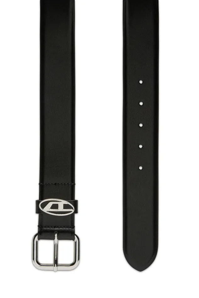 MenWomen Diesel Belts B1DR OVAL D LOOP Black