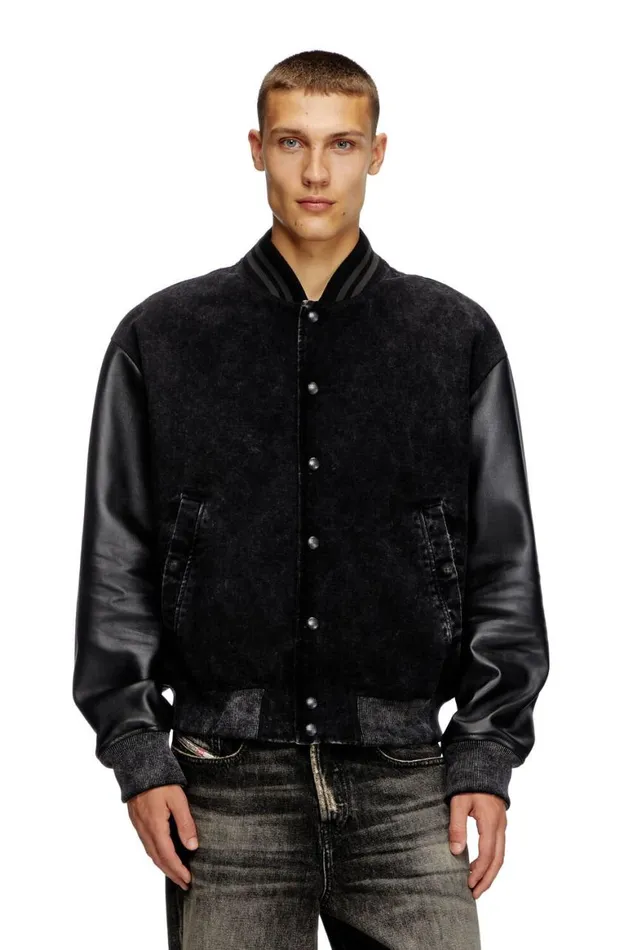 MenWomen Diesel Jackets LNYN Black