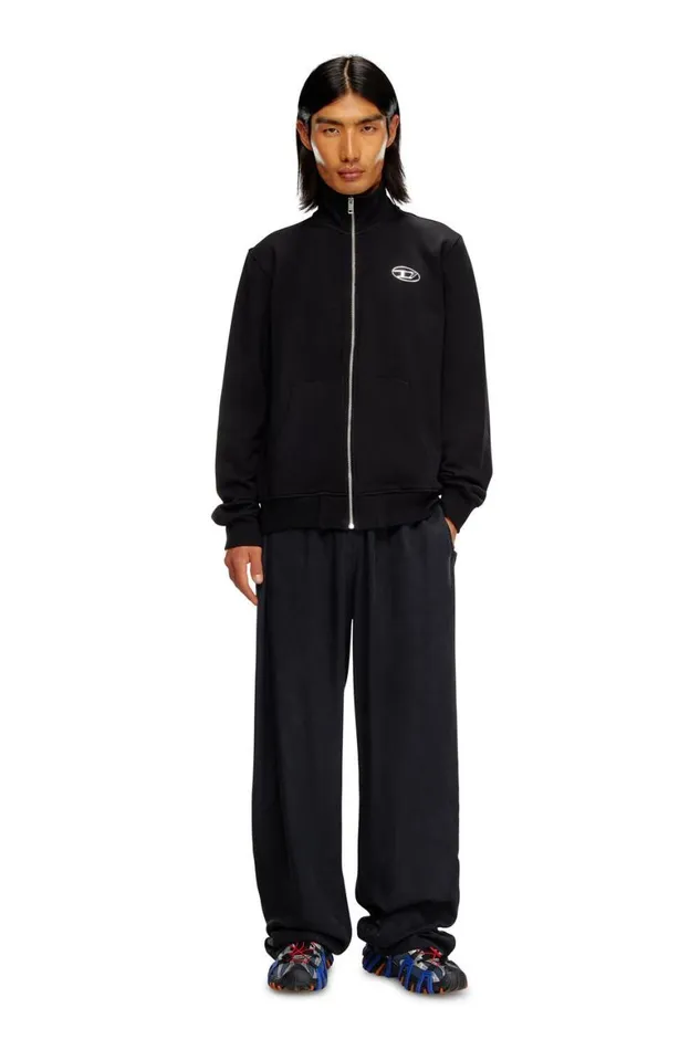 MenWomen Diesel Sweatshirts and Hoodies SGINNIZIPOD Black