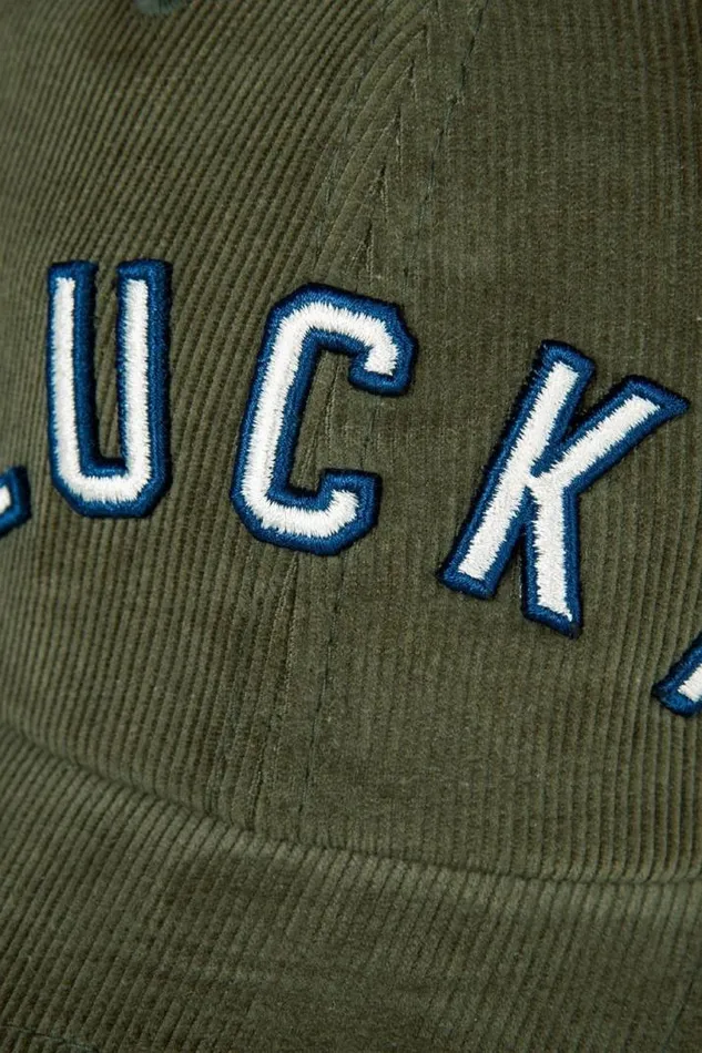 MenWomen Lucky Brand Hats Lucky Corduroy Baseball Hat Olive Branch