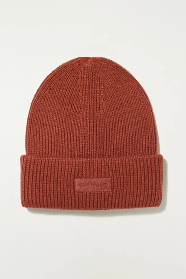MenWomen Lucky Brand Hats Solid Knit Beanie Terracotta