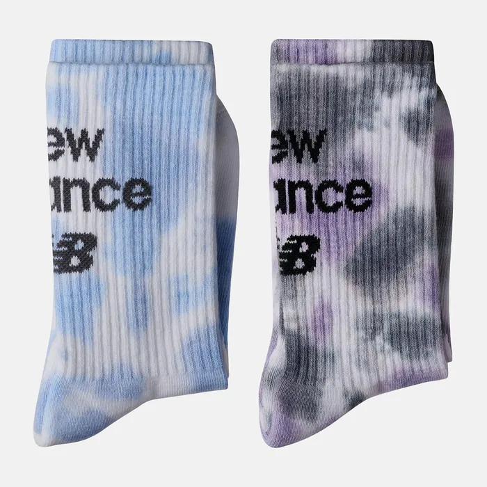 MenWomen NB Essential Tie Dye Midcalf 2 Pack Assorted 1 Colors New Balance Socks MenWomen NB Essential Tie Dye Midcalf 2 Pack Assorted 1 Colors New Balance Socks