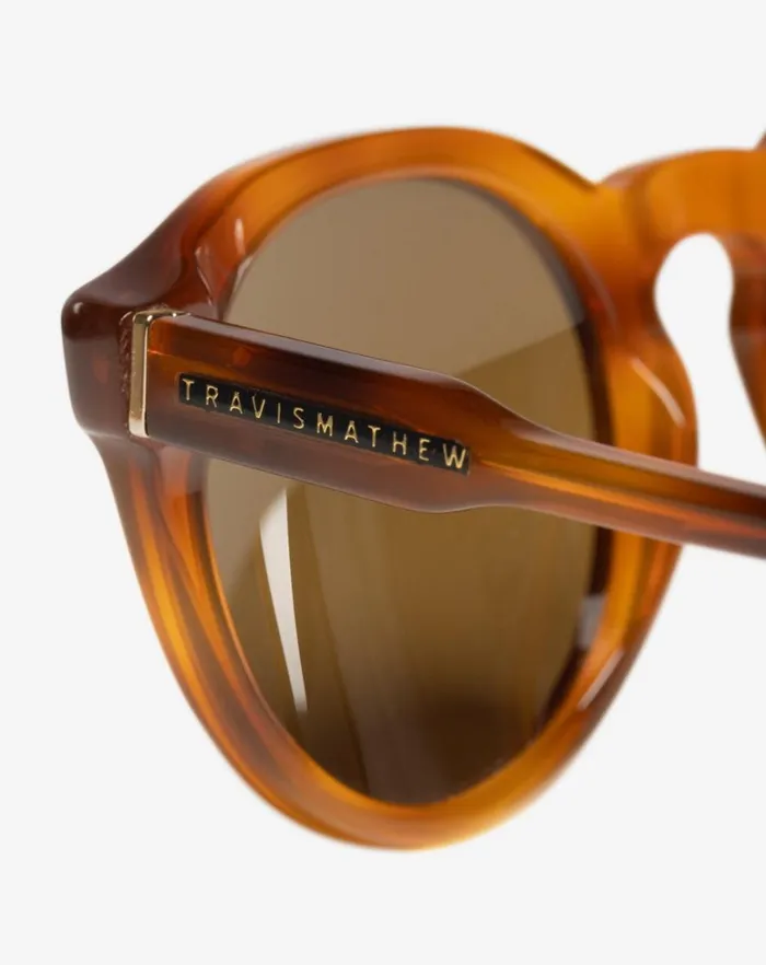 MenWomen Sunglasses TravisMathew BANDON SUNGLASSES Light Tort Bronze Polar