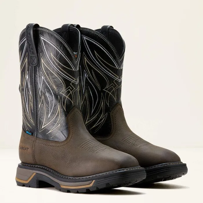 Men Work Boots Ariat Big Rig BOA Waterproof Work Boot Iron Coffeeblack Men Work Boots Ariat Big Rig BOA Waterproof Work Boot Iron Coffeeblack