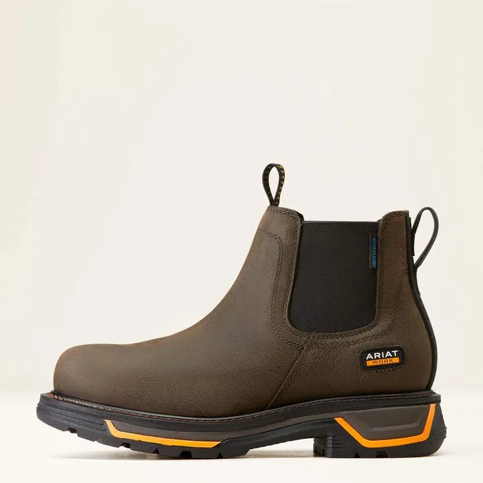 Men Work Boots Ariat Big Rig Chelsea Waterproof Work Boot Iron Coffee Men Work Boots Ariat Big Rig Chelsea Waterproof Work Boot Iron Coffee