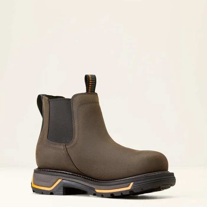Men Work Boots Ariat Big Rig Chelsea Waterproof Work Boot Iron Coffee Men Work Boots Ariat Big Rig Chelsea Waterproof Work Boot Iron Coffee
