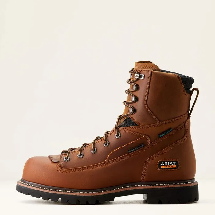 Men Work Boots Ariat Longview Shock Shield 8quot Waterproof Composite Toe Work Boot Copper Brown Men Work Boots Ariat Longview Shock Shield 8quot Waterproof Composite Toe Work Boot Copper Brown