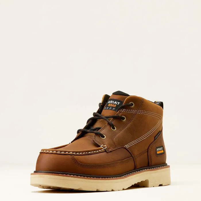 Men Work Boots Ariat Rebar Lift Chukka Composite Toe Work Boot Distressed Brown