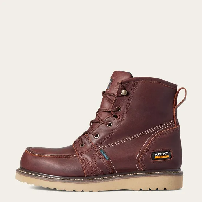 Men Work Boots Ariat Rebar Wedge Moc Toe 6quot Waterproof Work Boot Rusted Copper Men Work Boots Ariat Rebar Wedge Moc Toe 6quot Waterproof Work Boot Rusted Copper