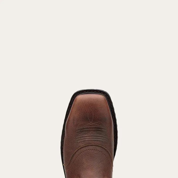 Men Work Boots Ariat RigTek Wide Square Toe Waterproof Composite Toe Work Boot Oiled Brown