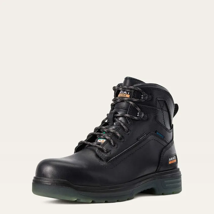 Men Work Boots Ariat Turbo 6quot H2O CSA Carbon Toe Work Boot Black