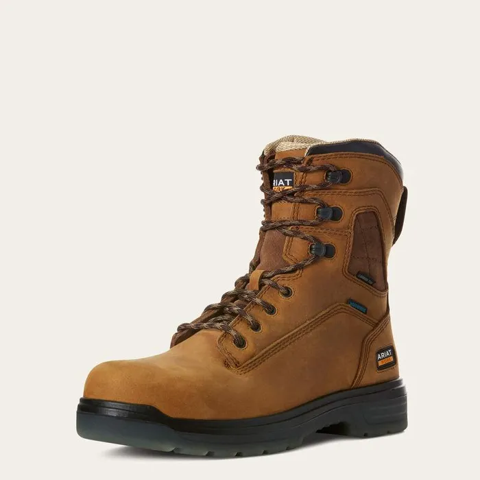 Men Work Boots Ariat Turbo 8quot Waterproof Carbon Toe Work Boot Aged Bark