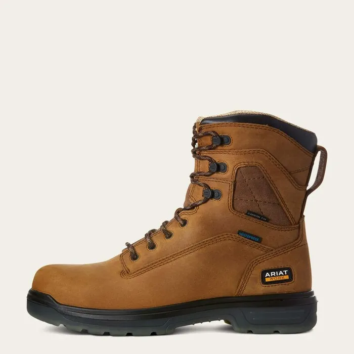 Men Work Boots Ariat Turbo 8quot Waterproof Carbon Toe Work Boot Aged Bark Men Work Boots Ariat Turbo 8quot Waterproof Carbon Toe Work Boot Aged Bark