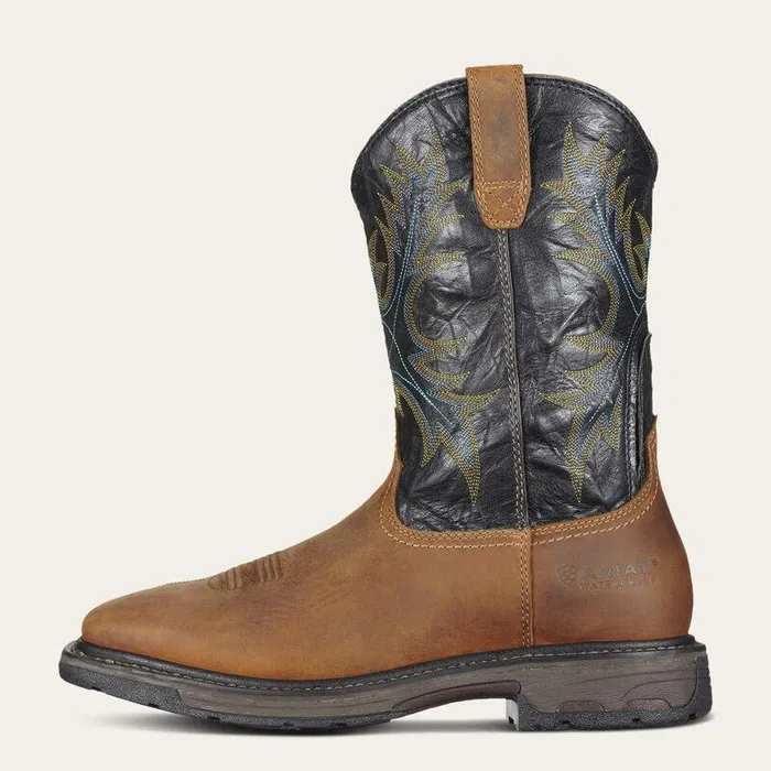 Men Work Boots Ariat WorkHog Wide Square Toe Waterproof Steel Toe Work Boot Aged Bark Men Work Boots Ariat WorkHog Wide Square Toe Waterproof Steel Toe Work Boot Aged Bark