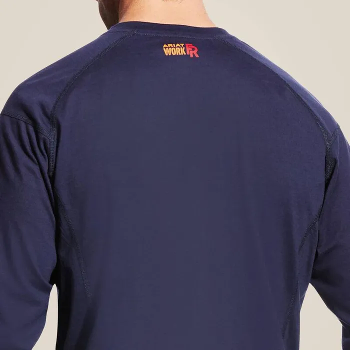 Men Workwear Ariat FR Air Henley Navy Men Workwear Ariat FR Air Henley Navy