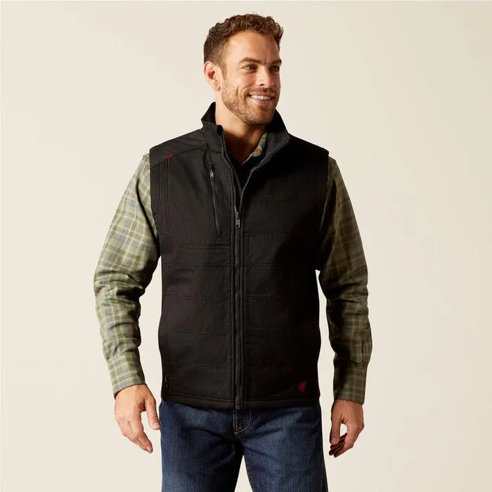 Men Workwear Ariat FR Cloud 9 20 Insulated Vest Black
