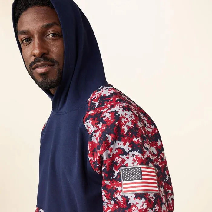 Men Workwear Ariat FR DuraStretch Patriot Hoodie Alloy Patriot