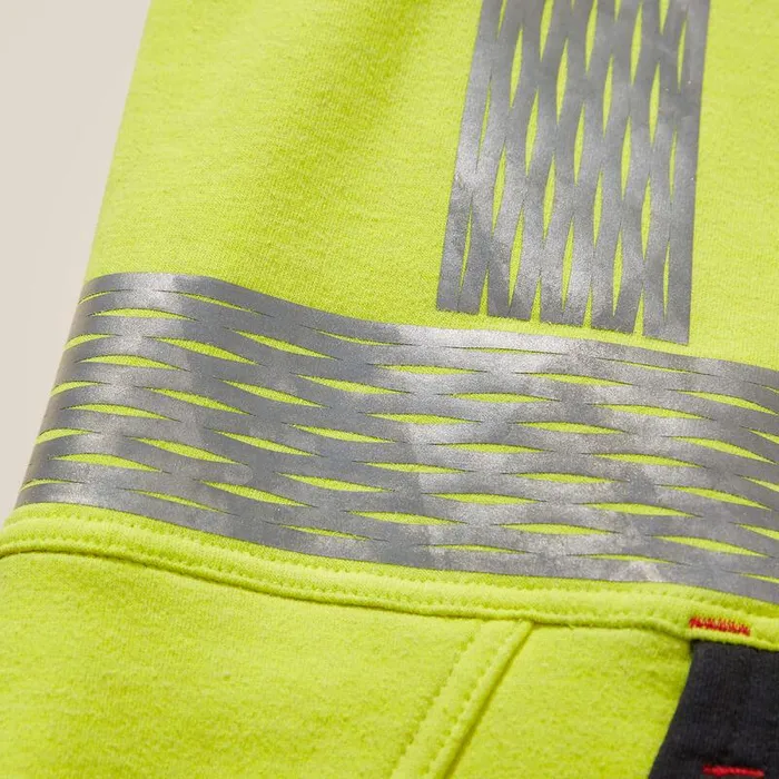 Men Workwear Ariat FR HiVis Full Zip Hoodie Hivis Yellow Men Workwear Ariat FR HiVis Full Zip Hoodie Hivis Yellow