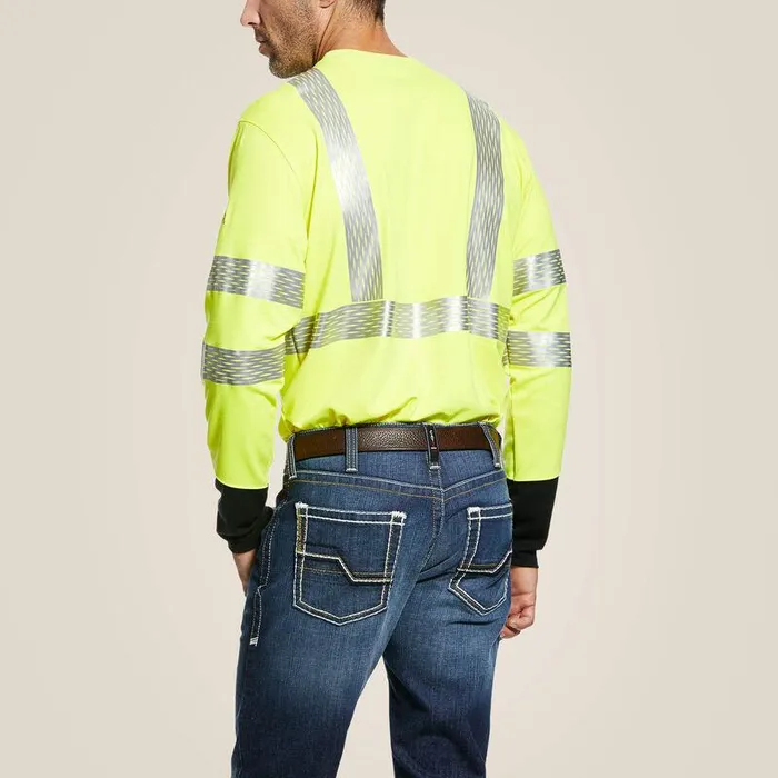 Men Workwear Ariat FR HiVis TShirt Hivis Yellow