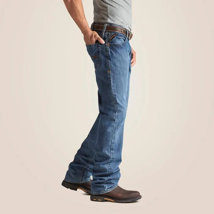 Men Workwear Ariat FR M3 Loose Basic Stackable Straight Leg Jean Flint Men Workwear Ariat FR M3 Loose Basic Stackable Straight Leg Jean Flint