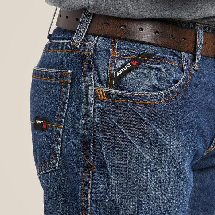 Men Workwear Ariat FR M3 Loose Basic Stackable Straight Leg Jean Flint Men Workwear Ariat FR M3 Loose Basic Stackable Straight Leg Jean Flint