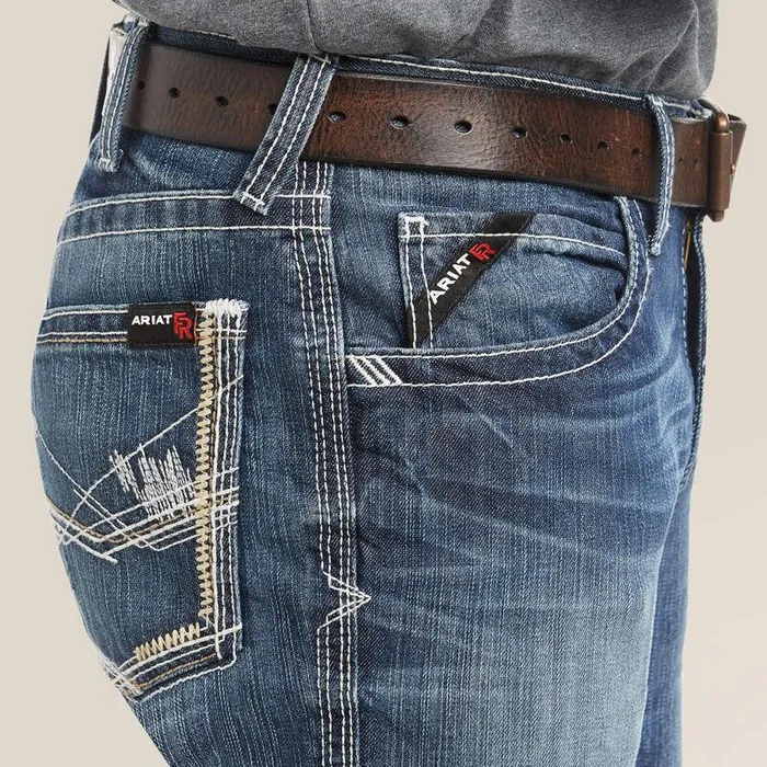 Men Workwear Ariat FR M4 Relaxed Ridgeline Boot Cut Jean Glacier Men Workwear Ariat FR M4 Relaxed Ridgeline Boot Cut Jean Glacier