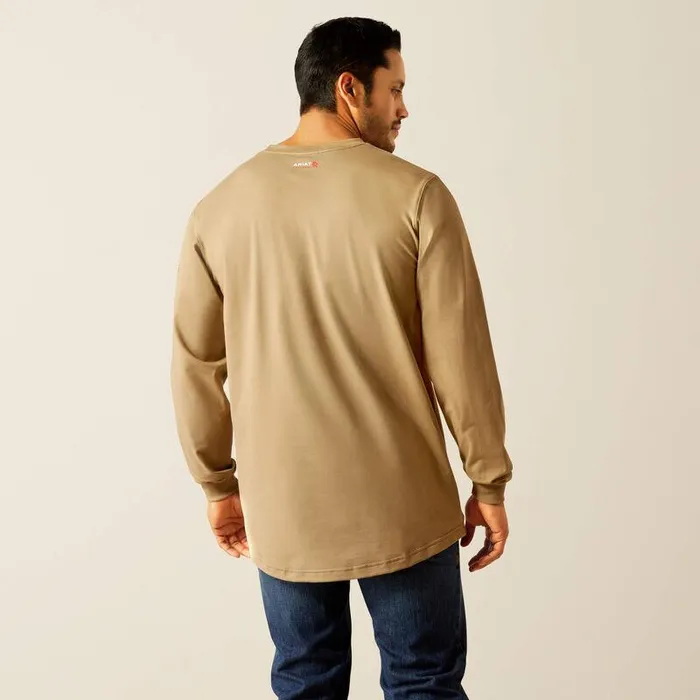 Men Workwear Ariat FR Pima TShirt Field Khaki Men Workwear Ariat FR Pima TShirt Field Khaki