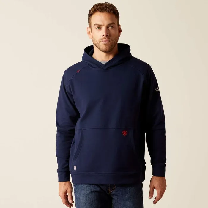 Men Workwear Ariat FR Solid Hoodie Navy