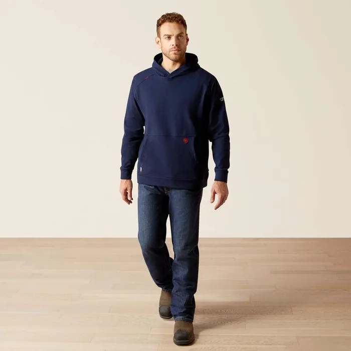 Men Workwear Ariat FR Solid Hoodie Navy