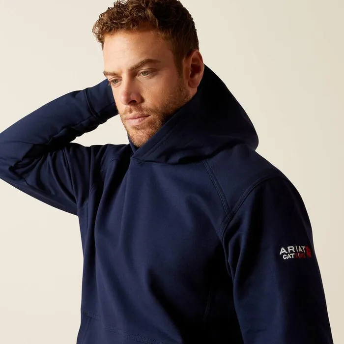 Men Workwear Ariat FR Solid Hoodie Navy