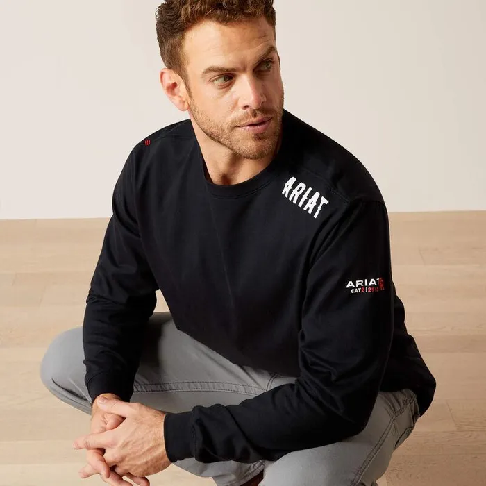 Men Workwear Ariat FR Work Hard Live Free TShirt Black Men Workwear Ariat FR Work Hard Live Free TShirt Black