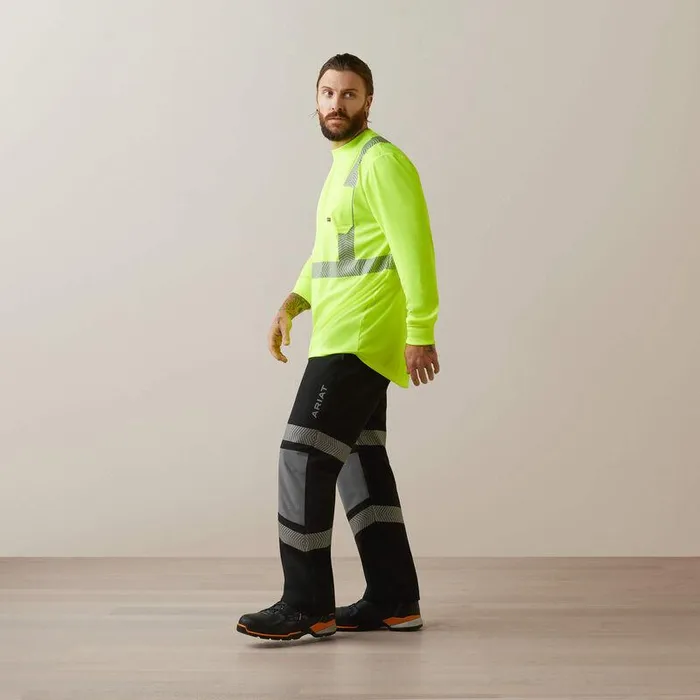 Men Workwear Ariat Rebar HiVis ANSI TShirt Hivis Yellow