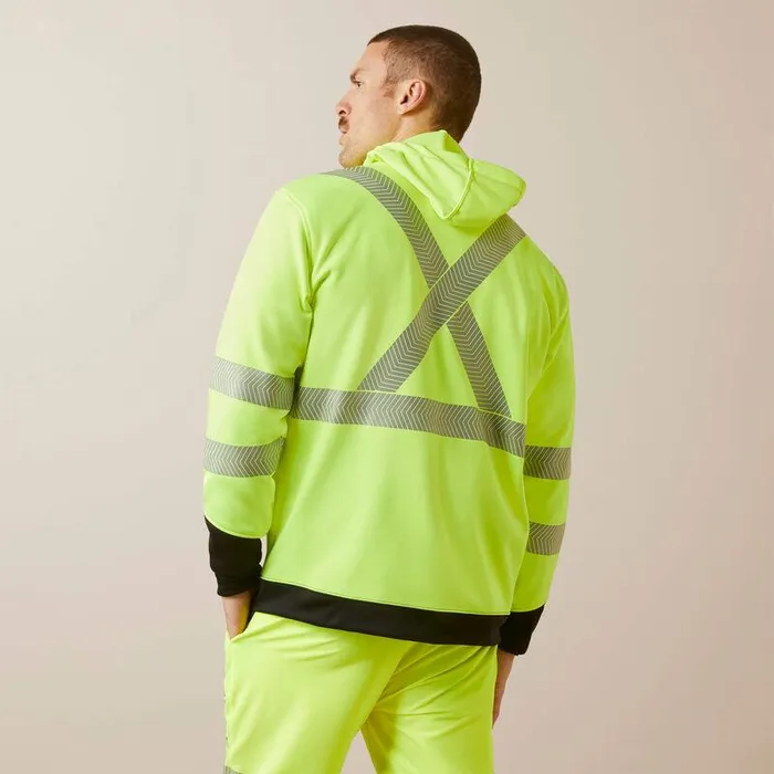 Men Workwear Ariat Rebar WorkTek HiVis Full Zip Hoodie Hivis Yellow Men Workwear Ariat Rebar WorkTek HiVis Full Zip Hoodie Hivis Yellow
