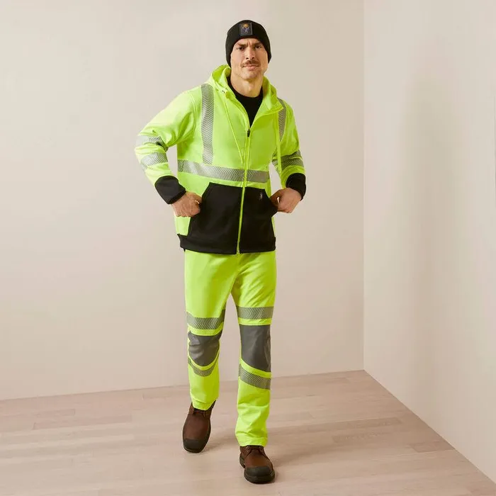Men Workwear Ariat Rebar WorkTek HiVis Full Zip Hoodie Hivis Yellow Men Workwear Ariat Rebar WorkTek HiVis Full Zip Hoodie Hivis Yellow