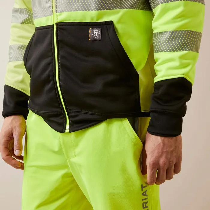 Men Workwear Ariat Rebar WorkTek HiVis Full Zip Hoodie Hivis Yellow Men Workwear Ariat Rebar WorkTek HiVis Full Zip Hoodie Hivis Yellow