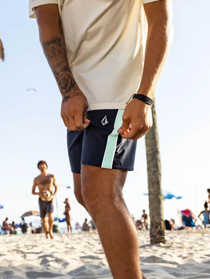 Mens Boardshorts and Trunks Volcom Rangled Liberators Trunks 8211 Navy