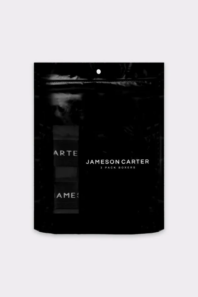 Mens Carter 3 Pack Boxers 8211 Black Jameson Carter Accessories