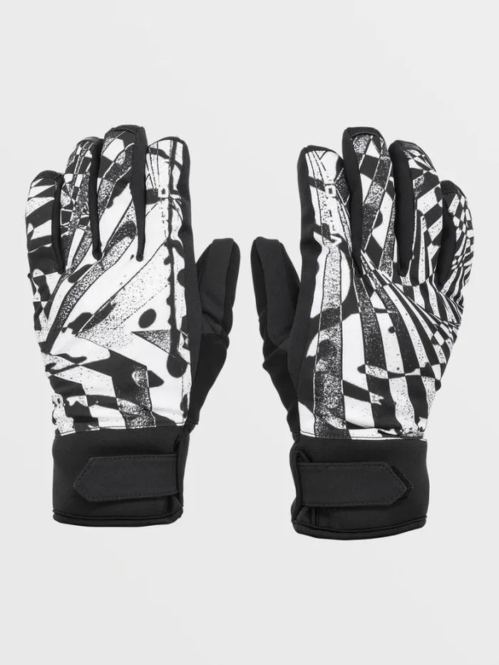 Mens Gloves and Mitts Volcom VCo Nyle Gloves 8211 Black White
