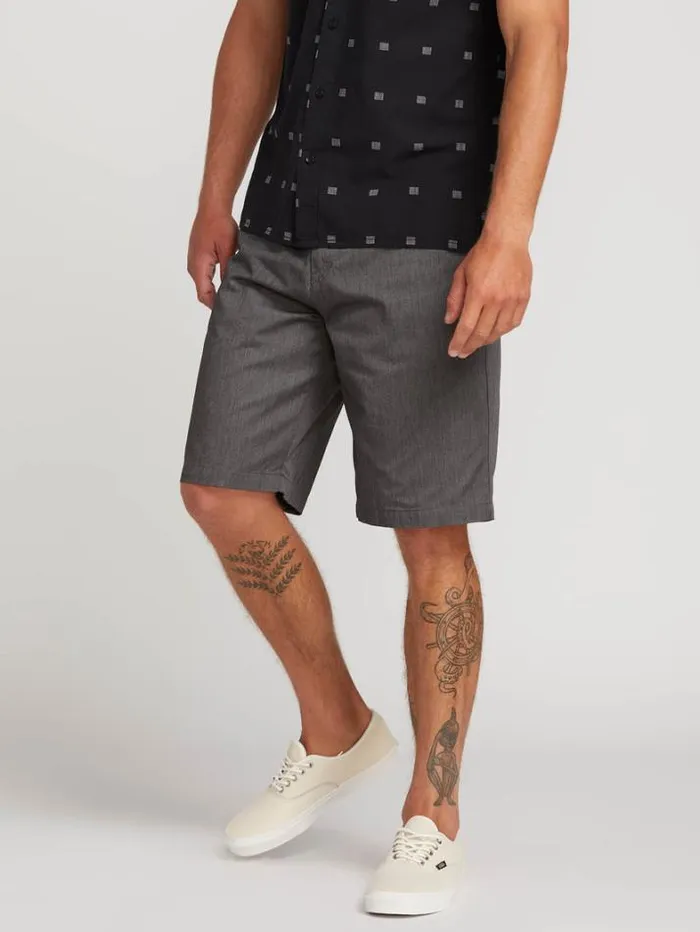 Mens Golf Volcom Frickin Chino Shorts 8211 Charcoal Heather