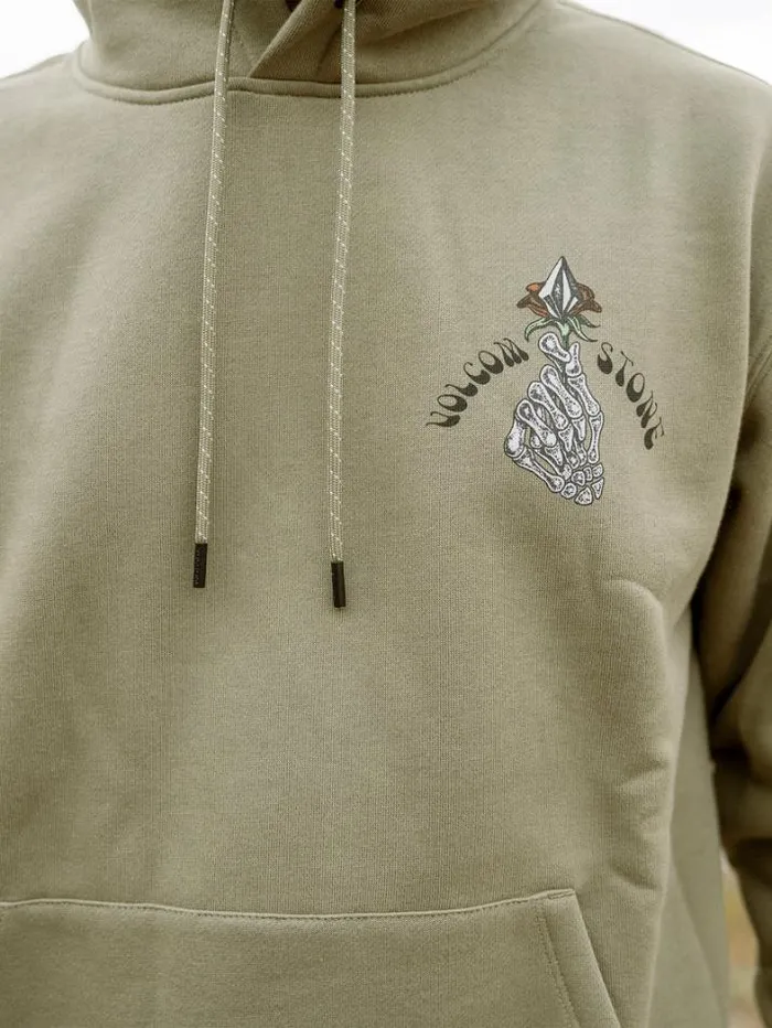 Mens Hoodies and Sweatshirts Volcom Earth Tripper Hoodie 8211 Thyme Green