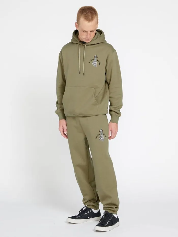 Mens Hoodies and Sweatshirts Volcom Earth Tripper Hoodie 8211 Thyme Green