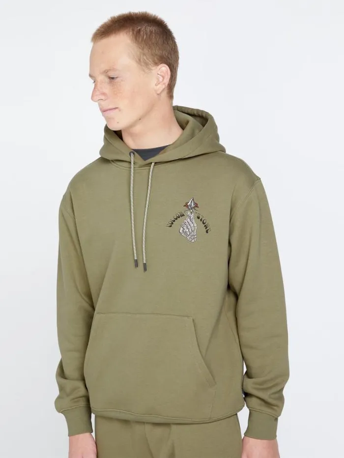 Mens Hoodies and Sweatshirts Volcom Earth Tripper Hoodie 8211 Thyme Green
