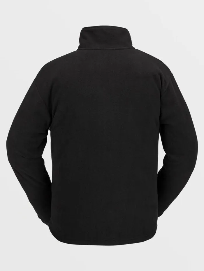 Mens Hoodies and Sweatshirts Volcom Polar Fleece Mock 12 Zip Pullover 8211 Black