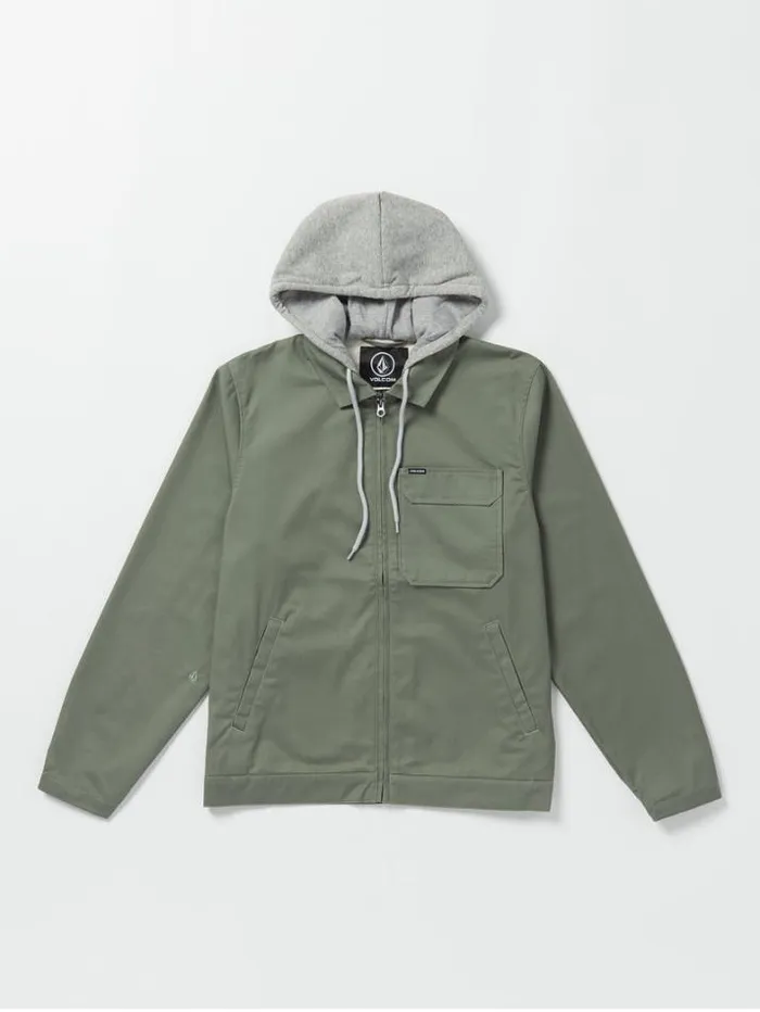 Mens Jackets Volcom Korman Hood Jacket 8211 Agave