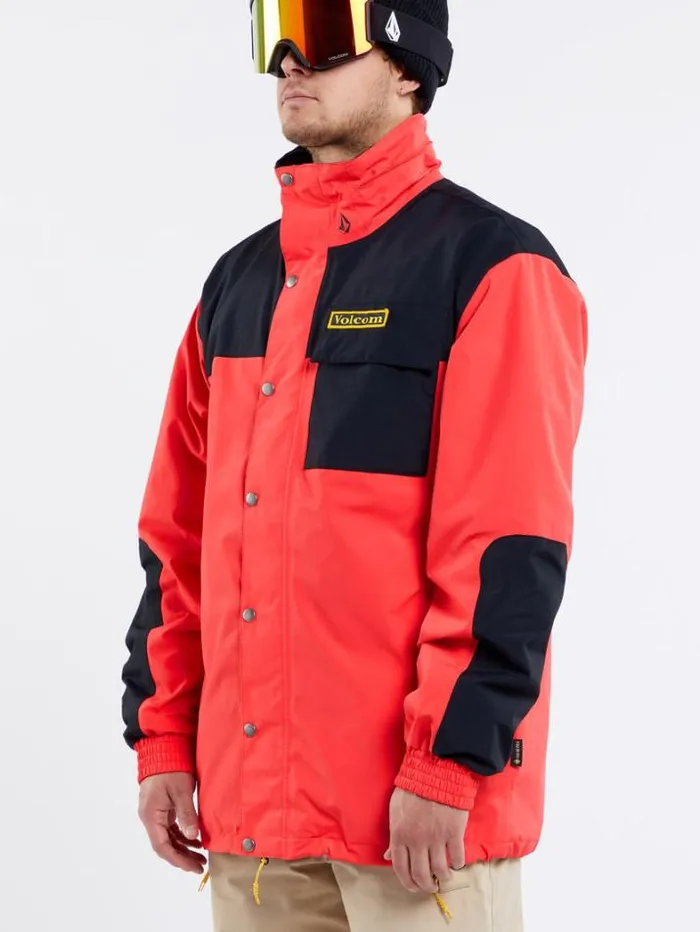 Mens Jackets Volcom Longo GoreTex Jacket 8211 Orange