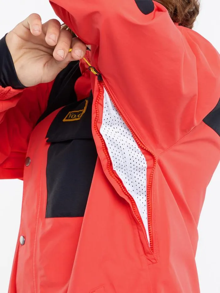 Mens Jackets Volcom Longo GoreTex Jacket 8211 Orange