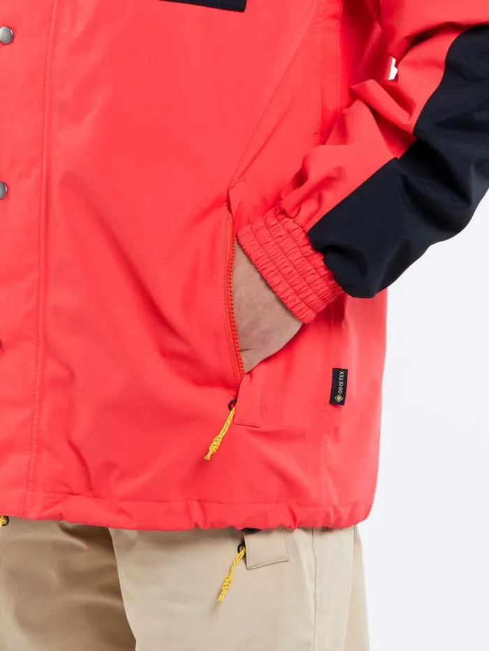 Mens Jackets Volcom Longo GoreTex Jacket 8211 Orange