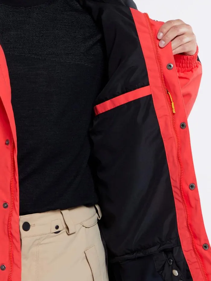 Mens Jackets Volcom Longo GoreTex Jacket 8211 Orange