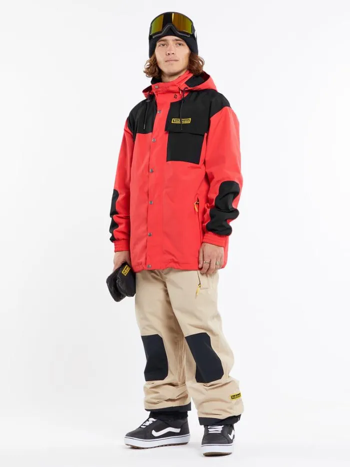 Mens Jackets Volcom Longo GoreTex Jacket 8211 Orange