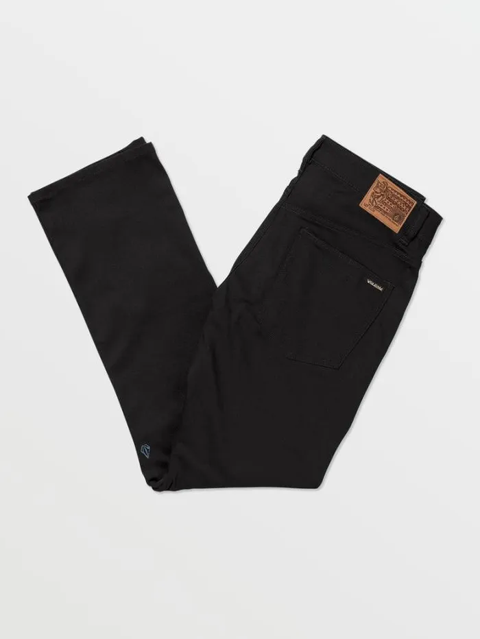 Mens Jeans Volcom Solver Modern Fit Jeans 8211 Black On Black